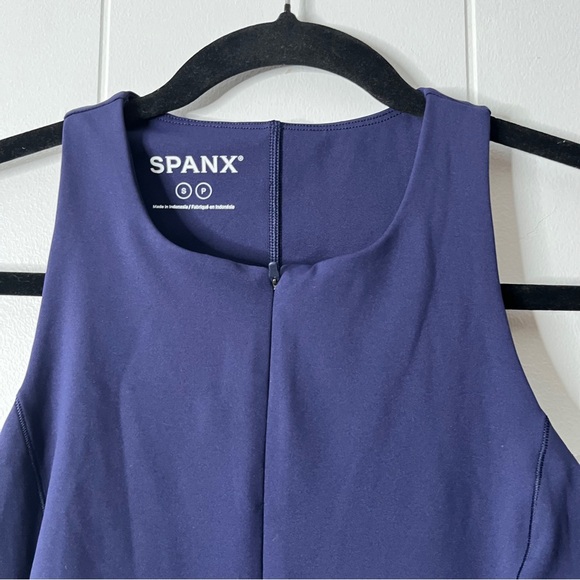 NWT SPANXshape™ Get Moving Zip Front Dress in Lapis Blue Women's S Sporty - Picture 5 of 10